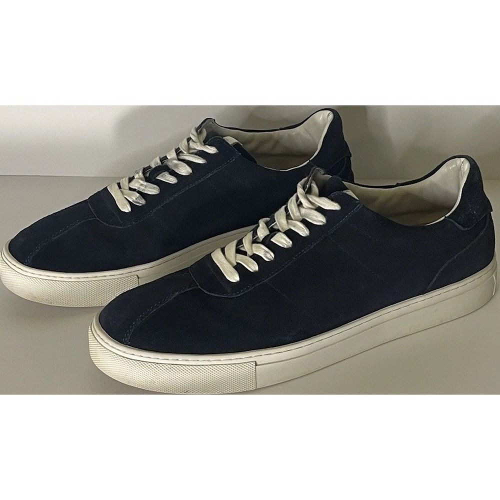 Greats Brooklyn Sneakers Mens 12 Suede Navy Made in Italy‎ Low Top Shoes